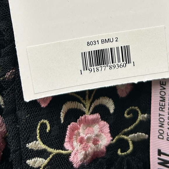 Mac Duggal 8031 NWT Embroidered Long Flare Sleeve Mesh A-Line Dress - Picture 6 of 8